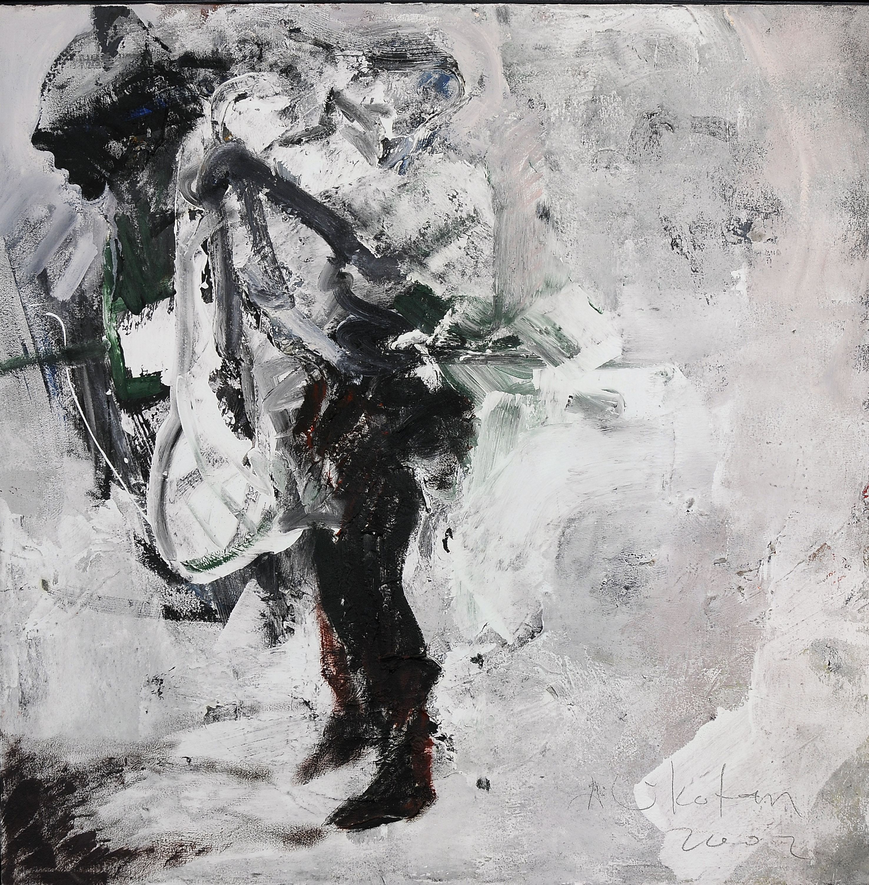 ALİ KOTAN, İsimsiz- Untitled, 2002, Tuval üzerine yağlıboya- Oil on canvas, 75X76 cm